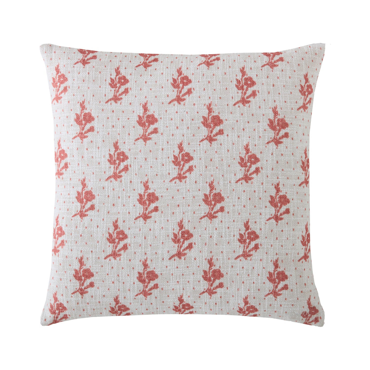 Laura Ashley Mountjoy Sprig 45cm x 45cm Filled Cushion Terracotta Orange