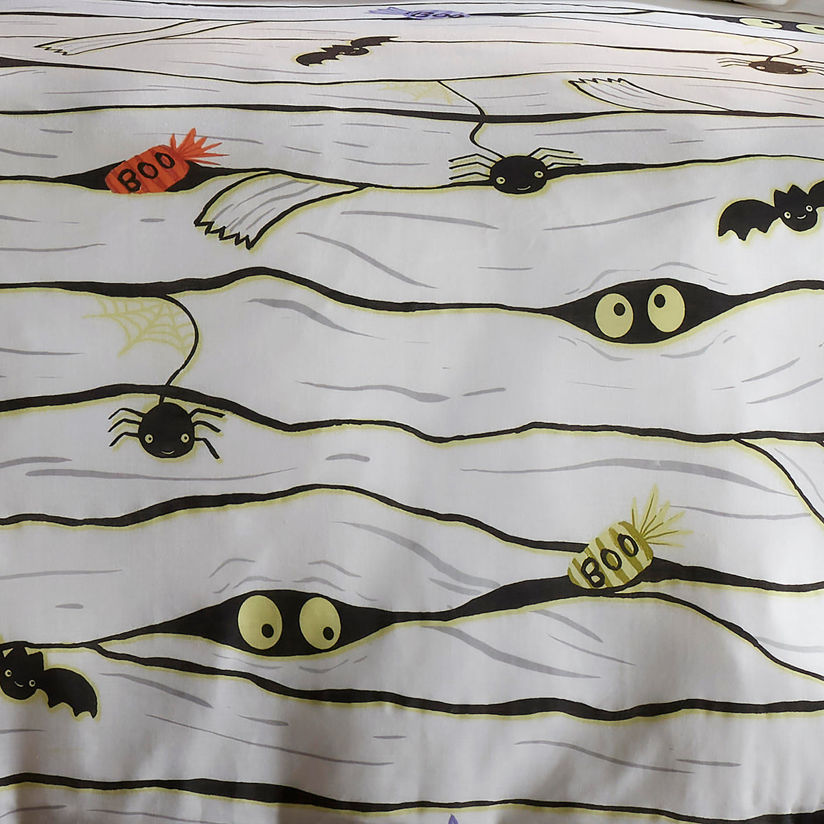 Halloween Mummy Duvet Cover Bedding Set White