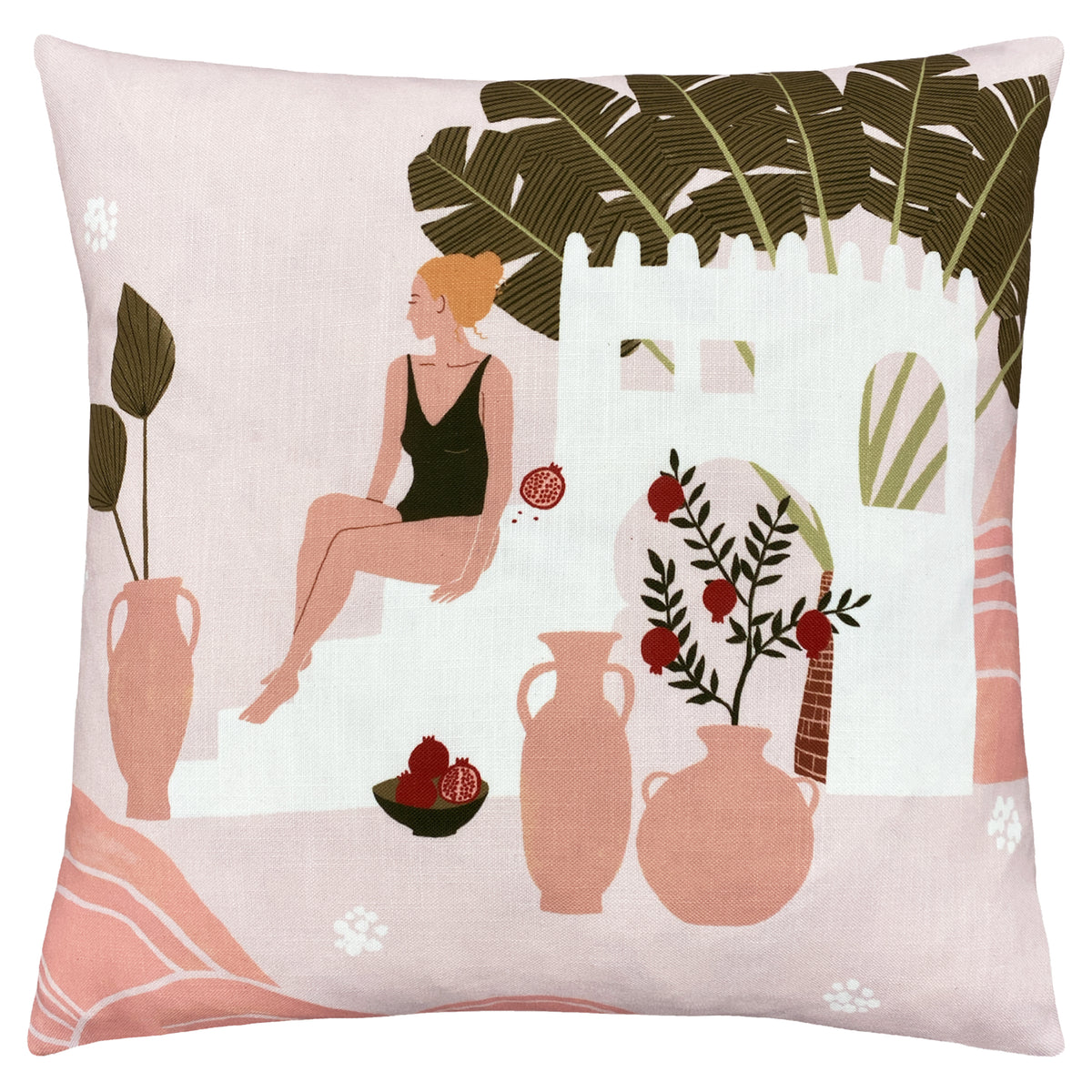 furn. Nalani Abstract Global 50cm x 50cm Filled Cushion Sand