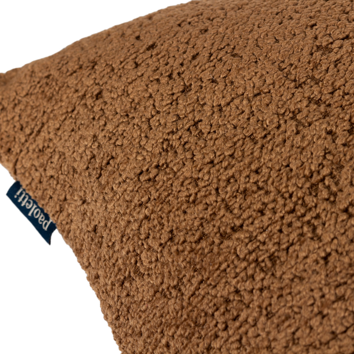 Paoletti Nellim Boucle Textured Filled Cushion 60cm x 60cm Caramel