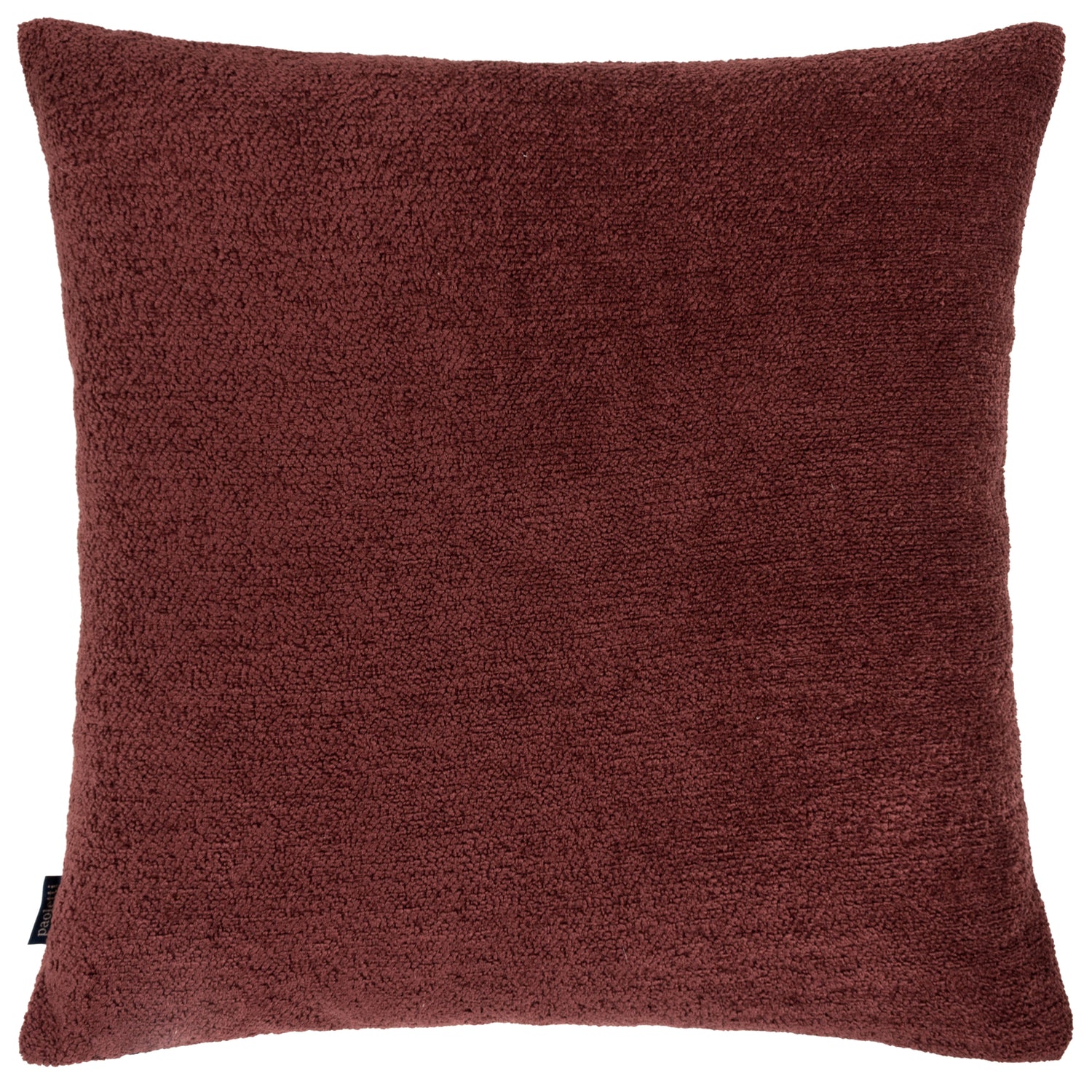 Paoletti Nellim Boucle Textured Filled Cushion 60cm x 60cm Marsala Red