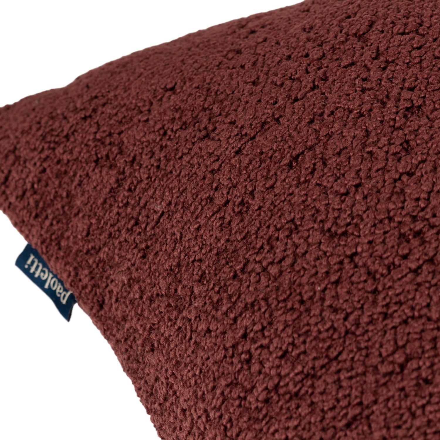 Paoletti Nellim Boucle Textured Filled Cushion 60cm x 60cm Marsala Red