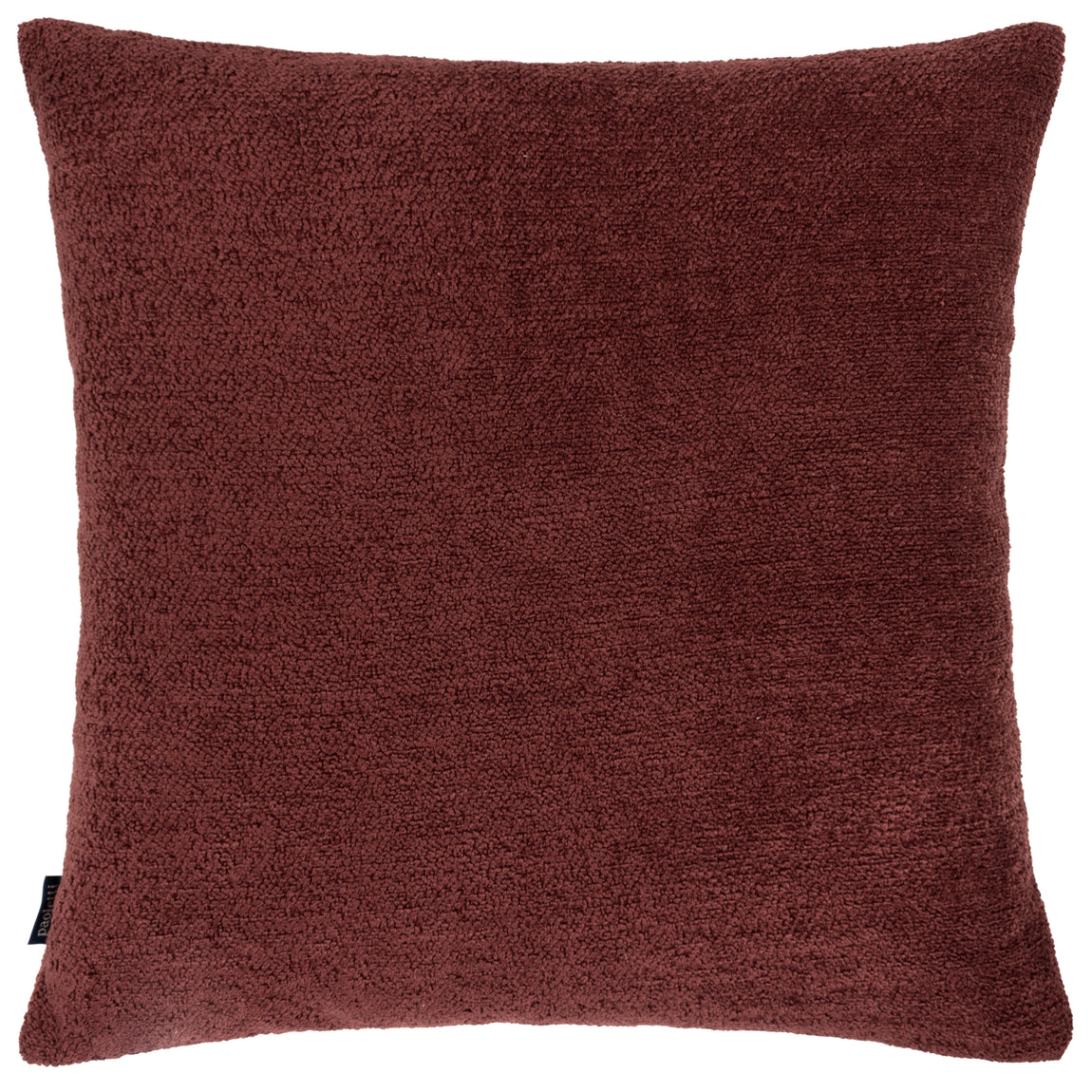Paoletti Nellim Boucle Textured Filled Cushion 60cm x 60cm Marsala Red