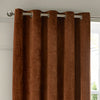 Paoletti Neptune Velvet Ready Made Eyelet Blockout Curtains Copper