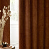 Paoletti Neptune Velvet Ready Made Eyelet Blockout Curtains Copper