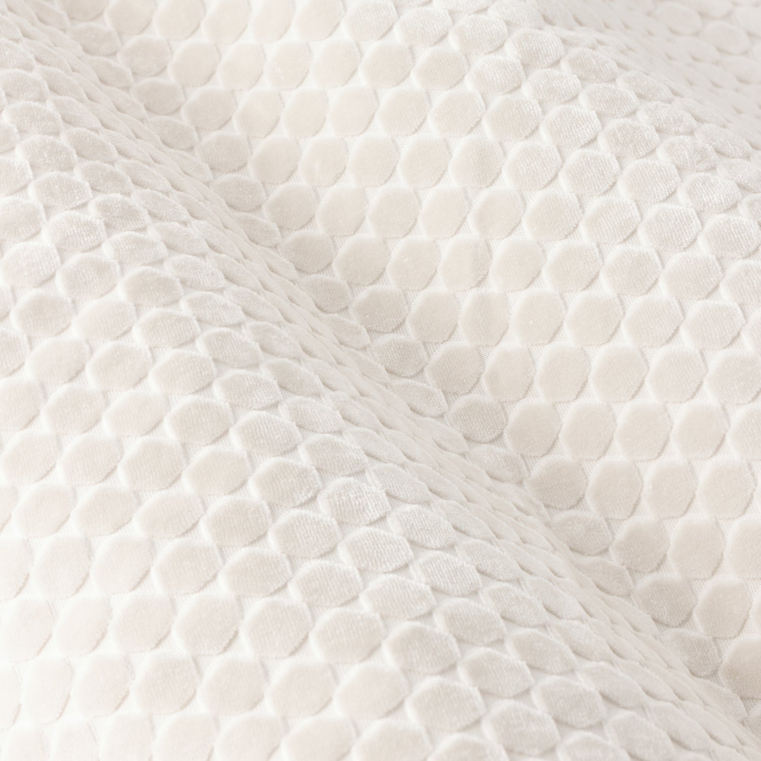Paoletti Neptune Velvet Ready Made Eyelet Blockout Curtains Ivory
