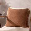 Yard Nimble Knitted Cotton 45cm x 45cm Filled Cushion Baked Earth