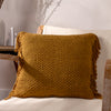 Yard Nimble Knitted Cotton 45cm x 45cm Filled Cushion Honey