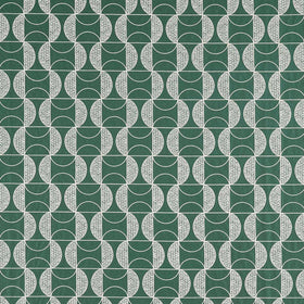 Scion Shinku Embroidered Fabric Emerald