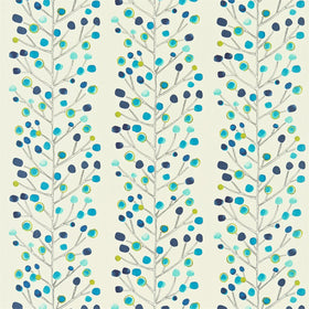 Scion Berry Tree Fabric Peacock Powder Blue Lime Neutral