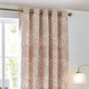 Nola Abstract  Ready Made Eyelet Curtains Oat