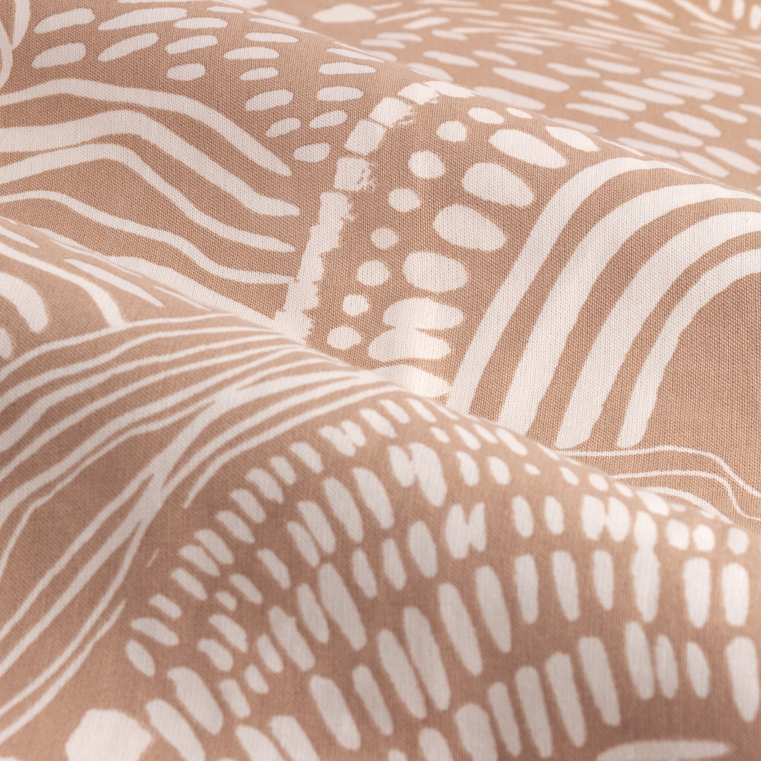 Nola Abstract  Ready Made Eyelet Curtains Oat