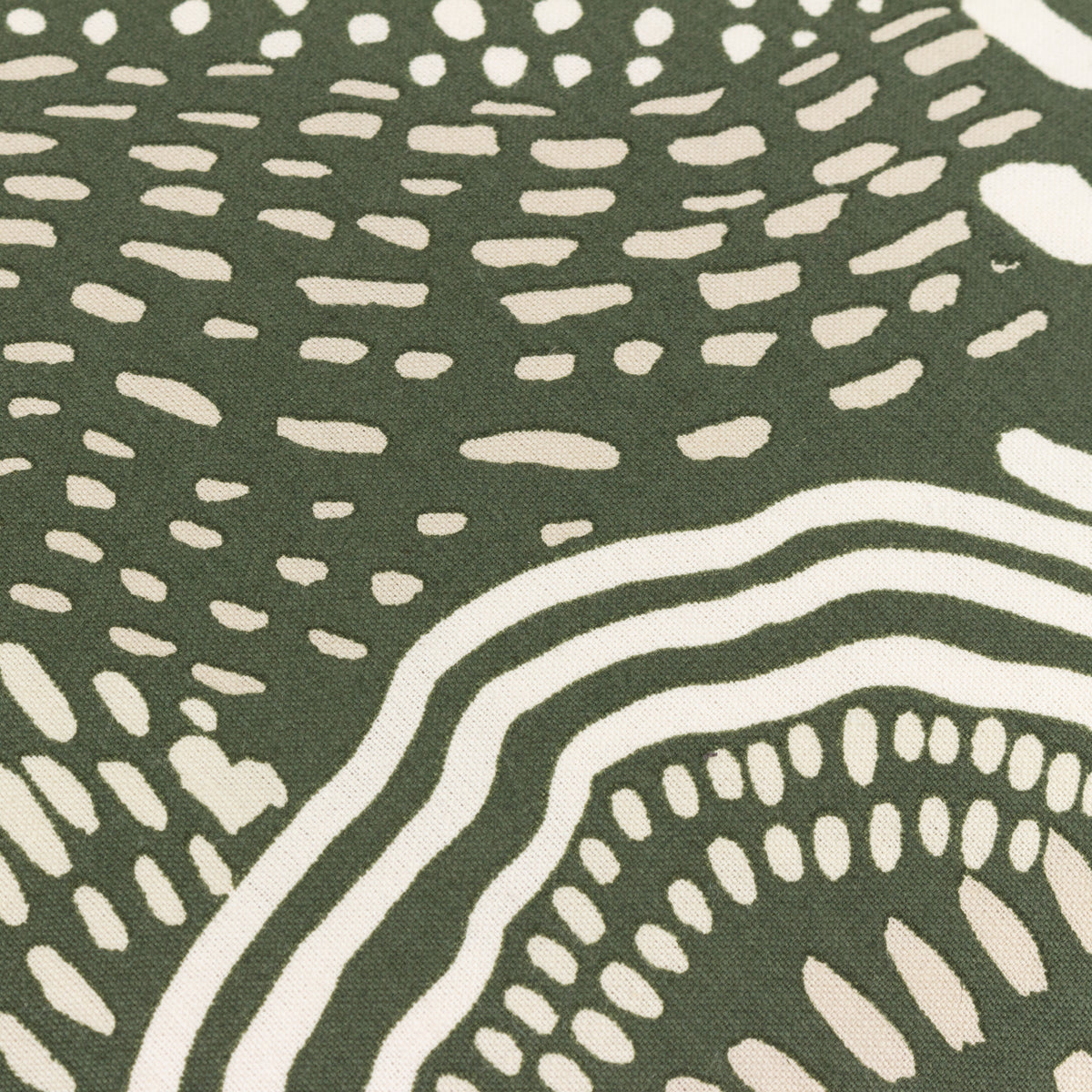 Nola Abstract Piped Filled Cushion 45cm x 45cm Olive