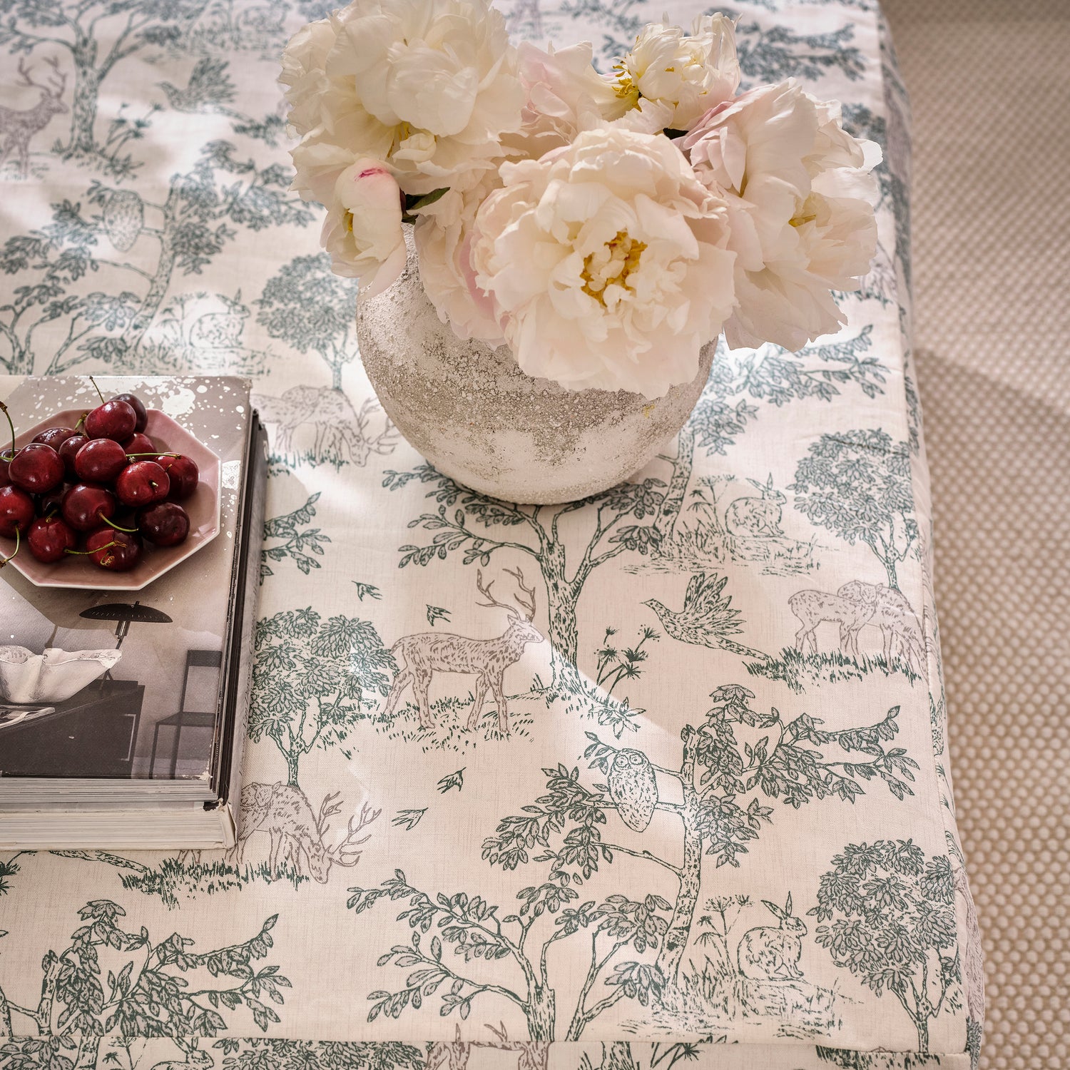 Clarke & Clarke Rivington Fabric Teal