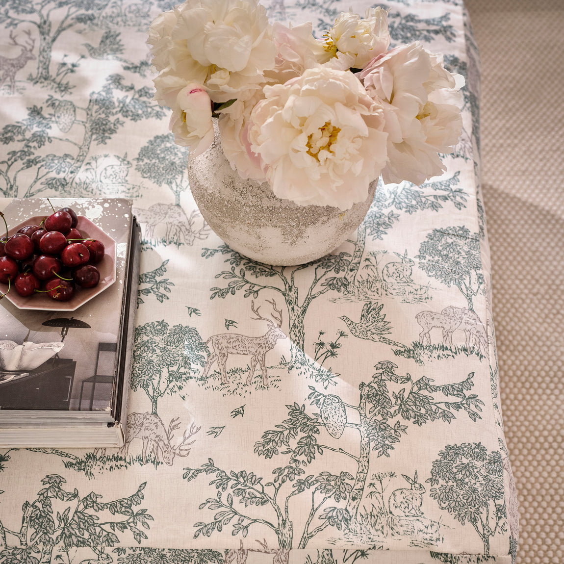 Clarke & Clarke Rivington Fabric Teal