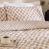 Nyhavn Checkerboard Duvet Cover Bedding Set Tobacco