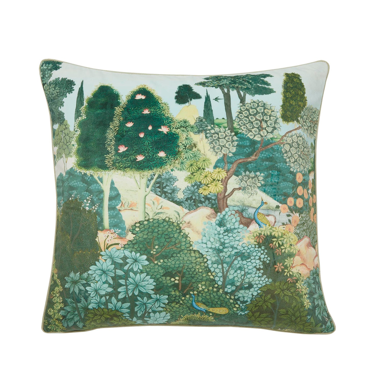 Graham And Brown New Eden 50cm x 50cm Filled Cushion Emerald