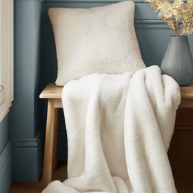 Laura Ashley Newland 45cm x 45cm Filled Cushion Arctic White