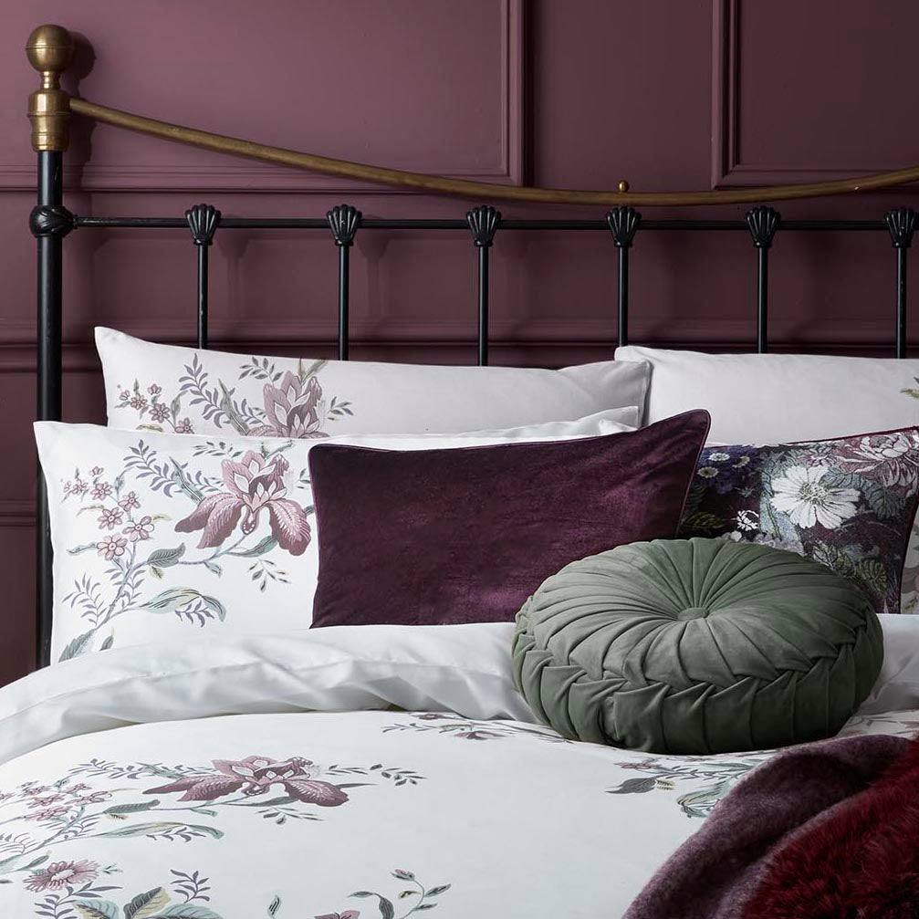 Laura Ashley Nigella 50cm x 50cm Filled Cushion Blackberry Purple