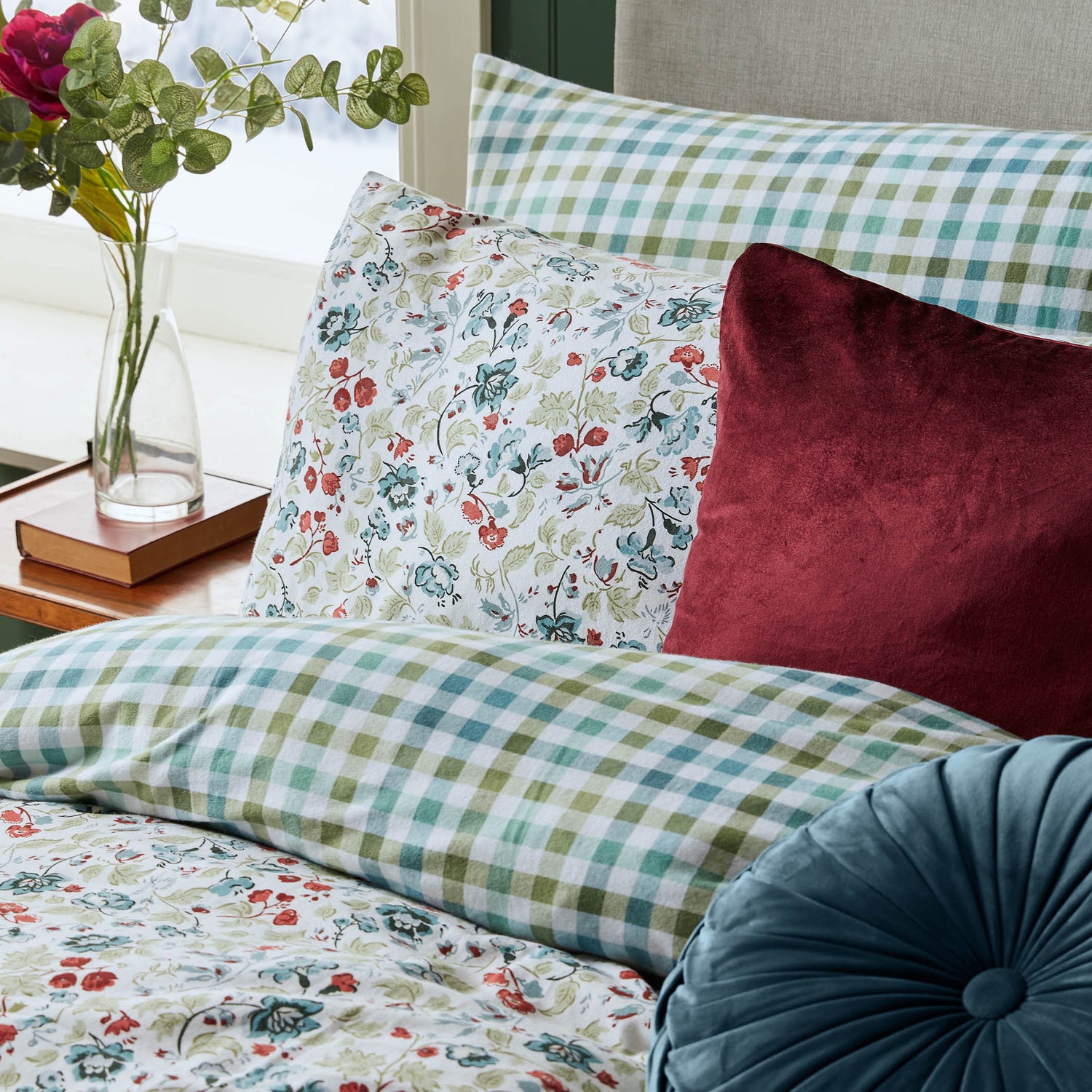 Laura Ashley Nigella 50cm x 50cm Filled Cushion Ruby Red