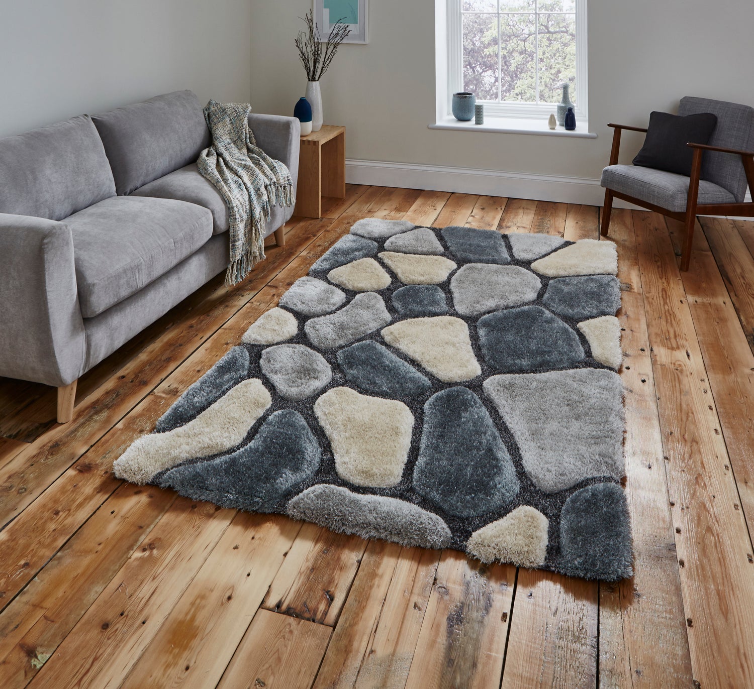 Noble House NH5858 120cm x 170cm Rug Grey Blue