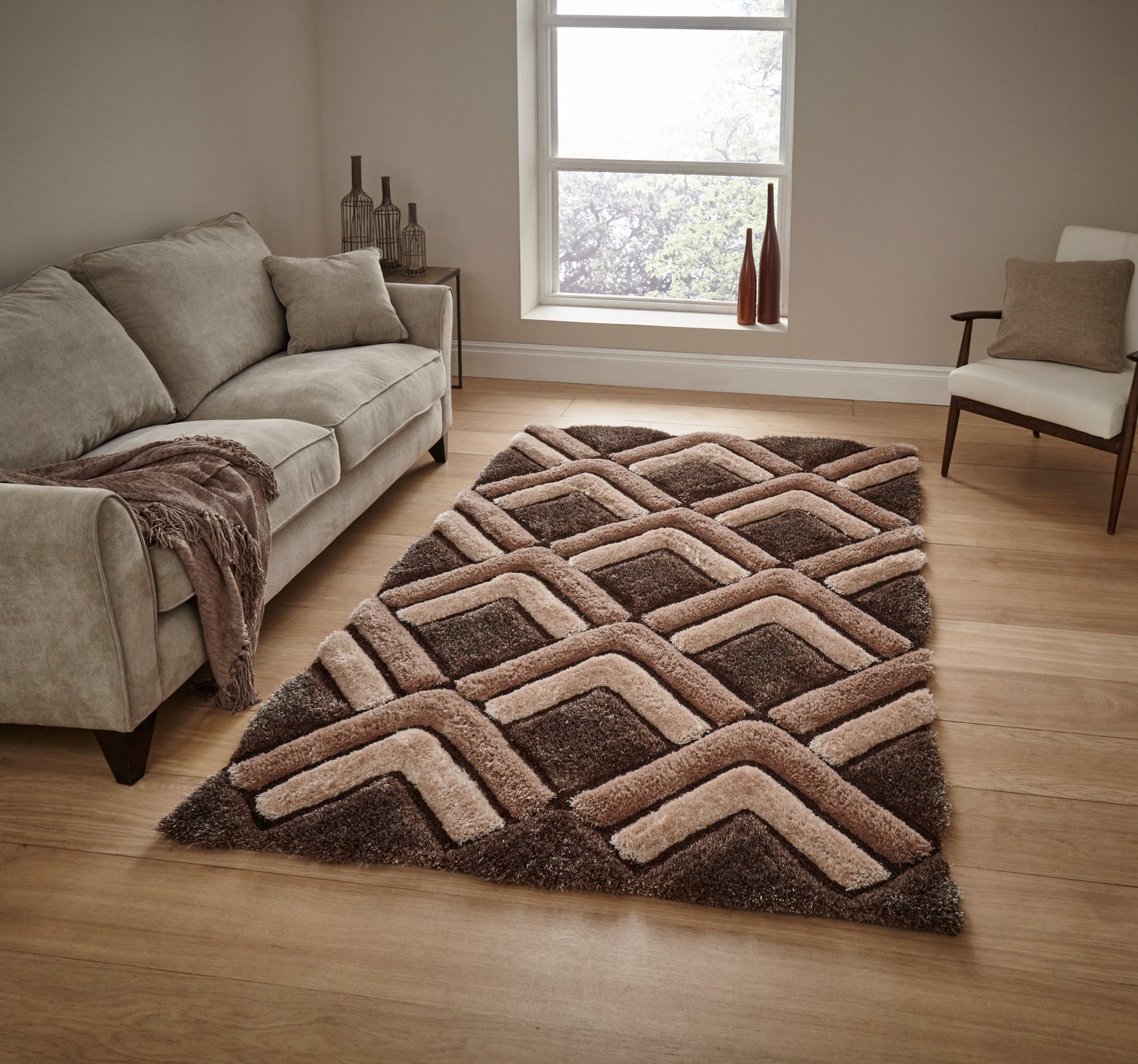 Noble House NH8199 150cm x 230cm Rug Brown