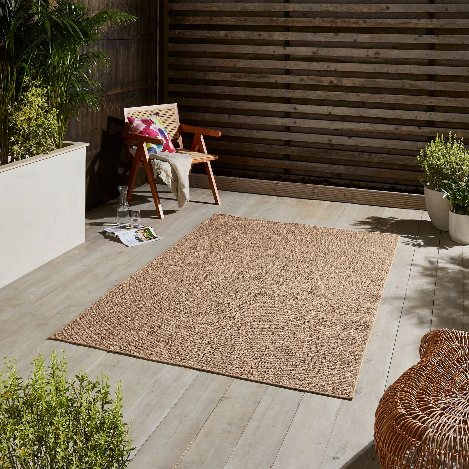 Nomad 5004 Suitable for outdoors Rug Brown