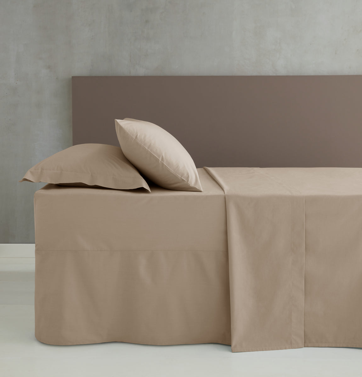 Catherine Lansfield Easy Iron Percale Weave Pillowcase Natural