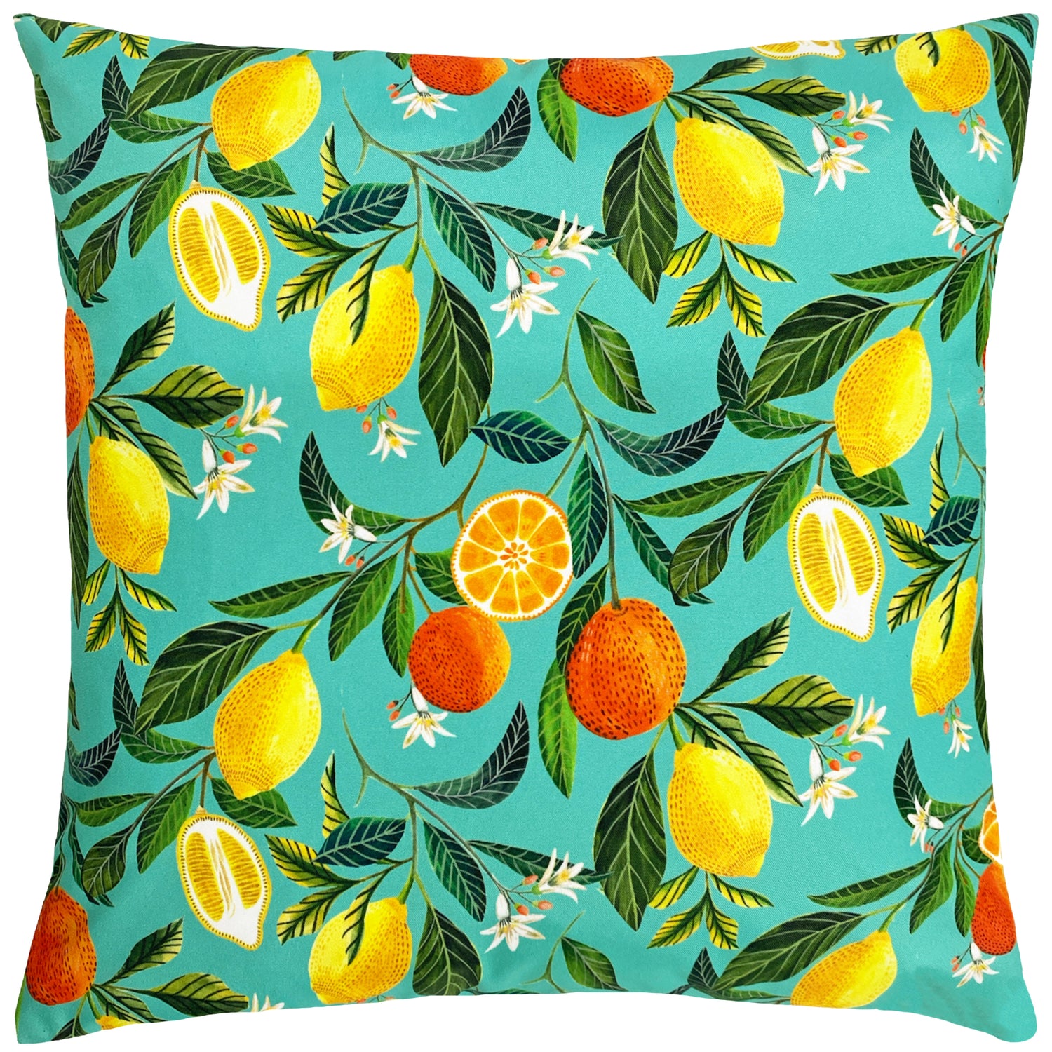 Orange Blossom Striped Outdoor Filled Cushion 43cm x 43cm Multi