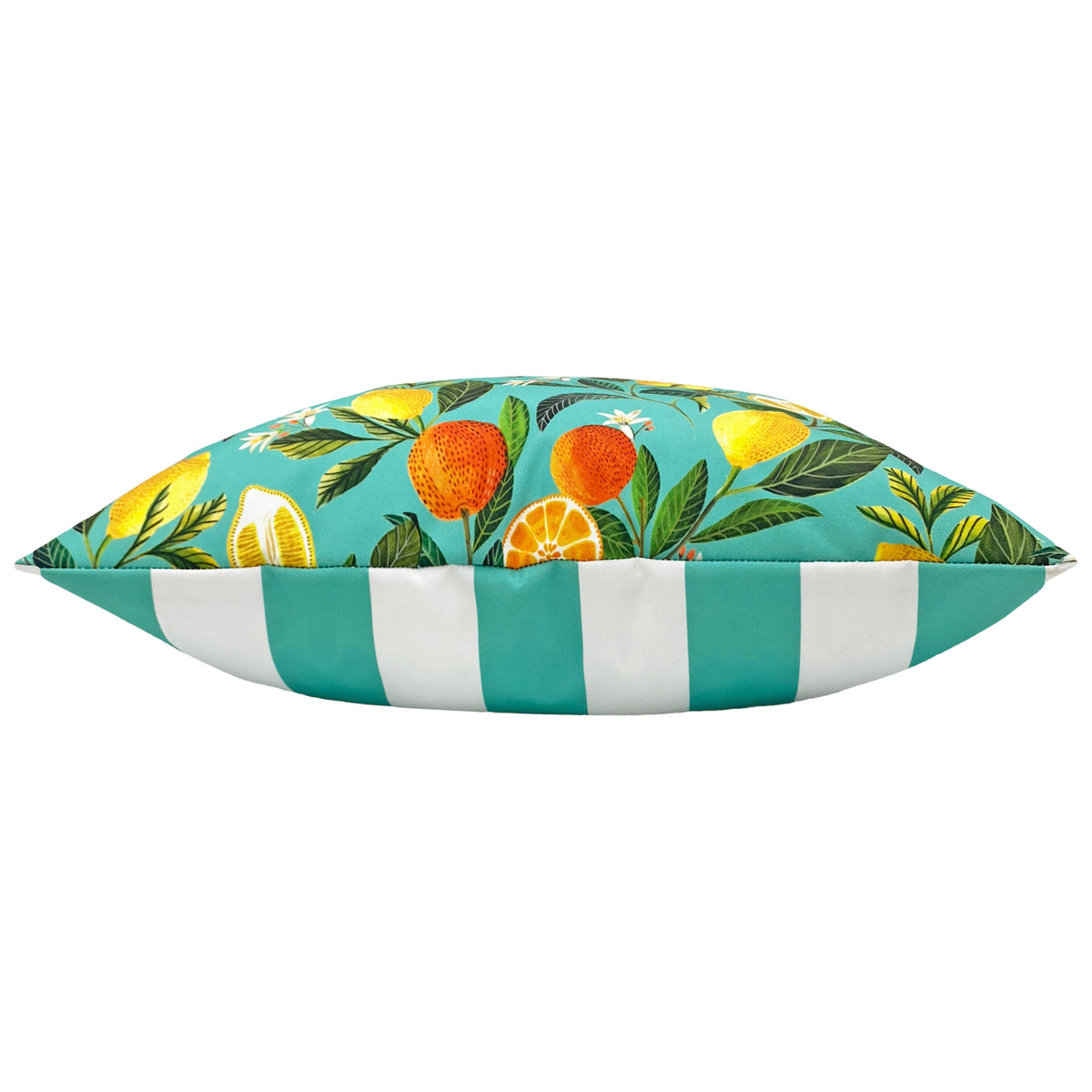Orange Blossom Striped Outdoor Filled Cushion 43cm x 43cm Multi