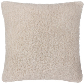 Olann Shearling Fleece Filled Cushion 45cm x 45cm Natural