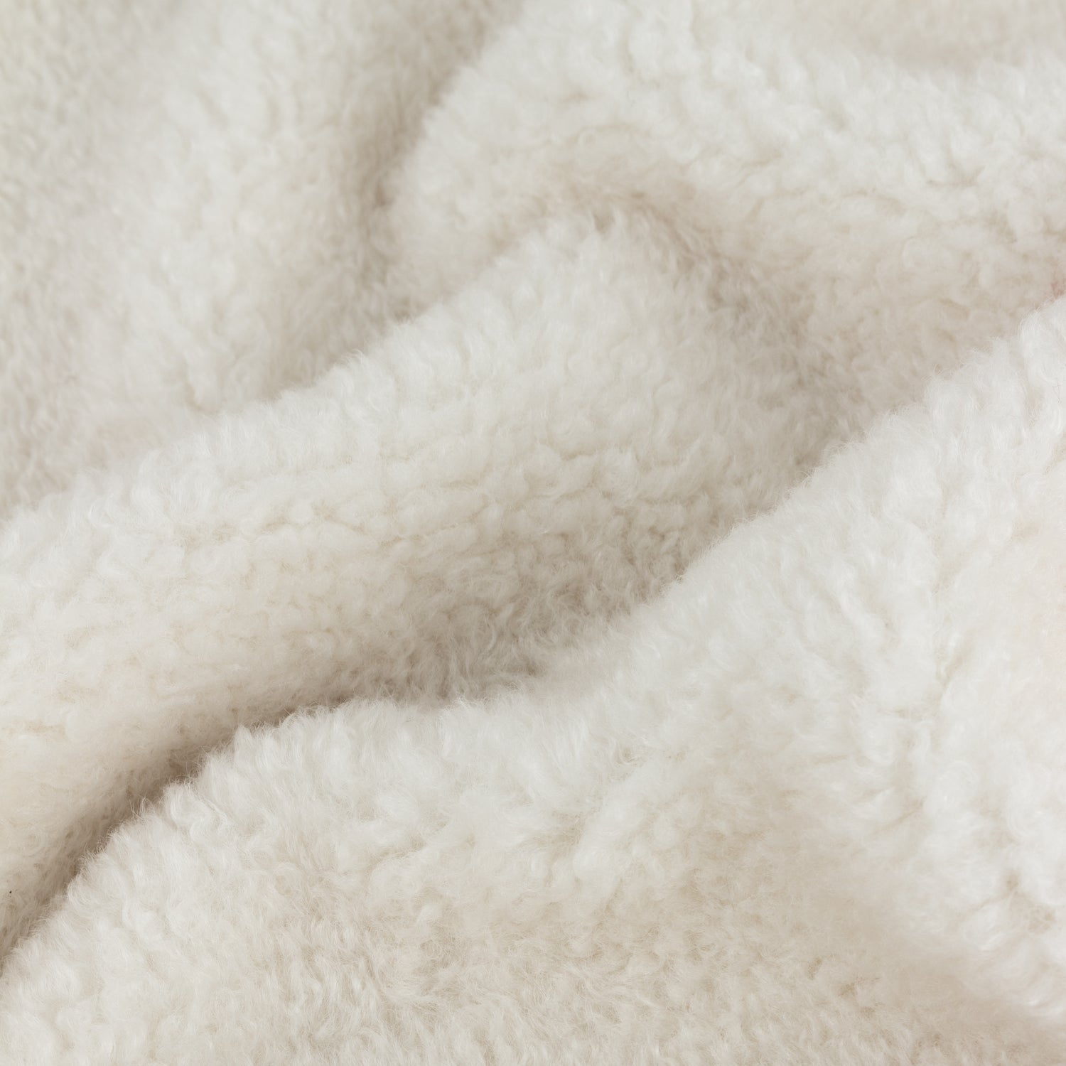 Olann Shearling Fleece 130cm x 180cm Throw Ecru