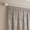 Paoletti Olivia Lattice Embroidered Ready Made Pencil Pleat Curtains Grey