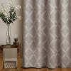 Paoletti Olivia Lattice Embroidered Ready Made Pencil Pleat Curtains Grey