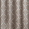 Paoletti Olivia Lattice Embroidered Ready Made Pencil Pleat Curtains Grey