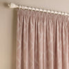 Paoletti Olivia Lattice Embroidered Ready Made Pencil Pleat Curtains Blush