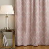 Paoletti Olivia Lattice Embroidered Ready Made Pencil Pleat Curtains Blush