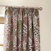 Ophelia Floral Jacquard Ready Made Pencil Pleat Curtains Rednut