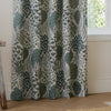 Wylder Nature Ophelia Floral Jacquard Ready Made Eyelet Blockout Curtains Thyme Mineral