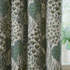 Wylder Nature Ophelia Floral Jacquard Ready Made Eyelet Blockout Curtains Thyme Mineral