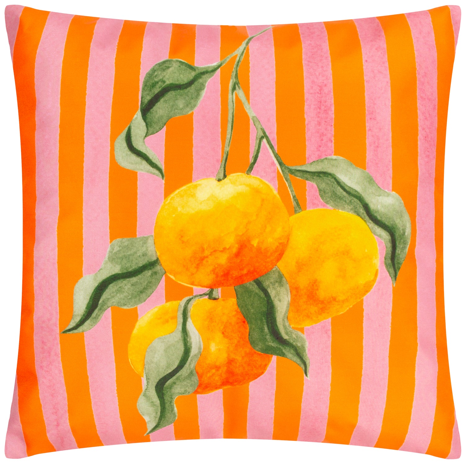 Oranges Striped Outdoor Filled Cushion 43cm x 43cm Orange