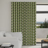 Orla Kiely Owl Made to Measure Wave Curtain + FREE Track Chalky Green