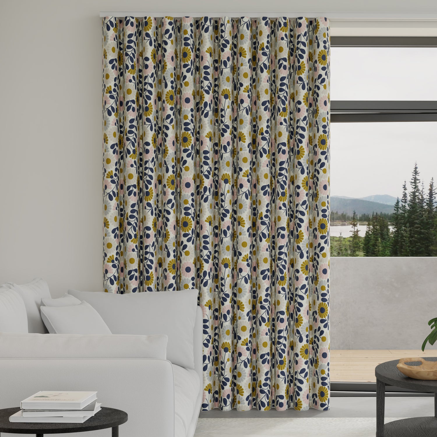 Orla Kiely Kimono Made to Measure Wave Curtain + FREE Track Multi