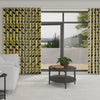 Orla Kiely Multi Stem Made to Measure Wave Curtain + FREE Track Yellow