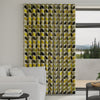 Orla Kiely Multi Stem Made to Measure Wave Curtain + FREE Track Yellow