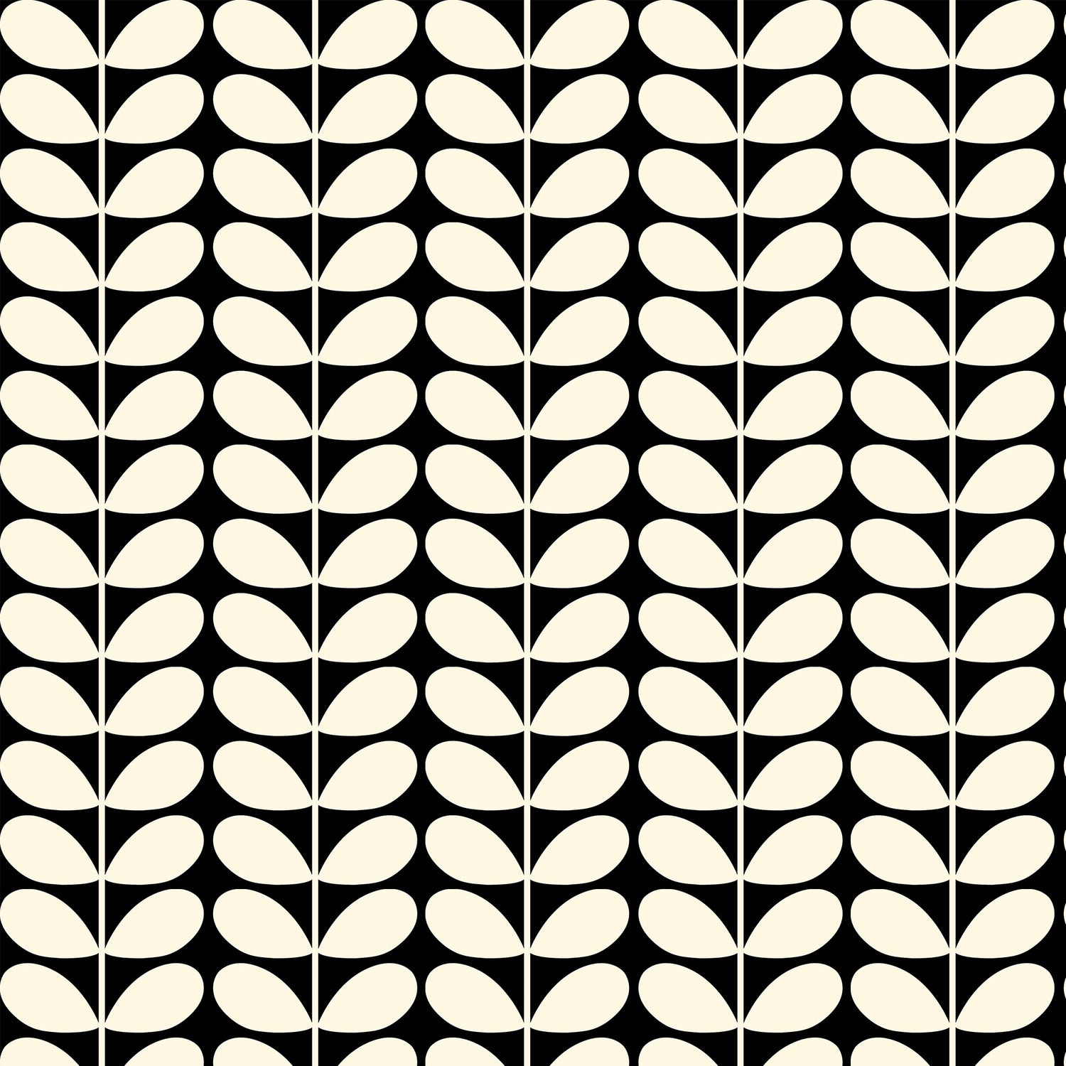 Orla Kiely Jumbo Solid Stem Made to Measure Curtain Black