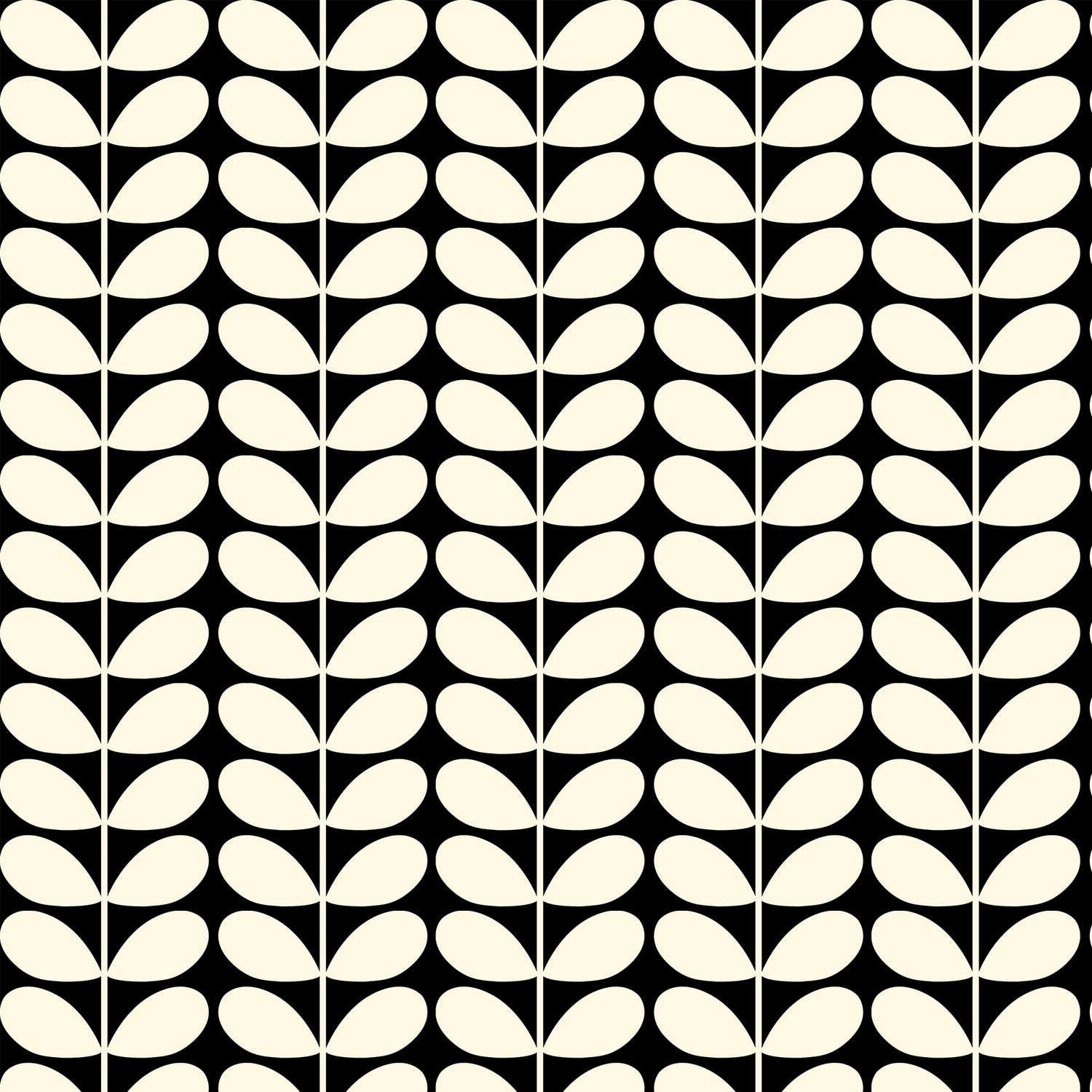 Orla Kiely Jumbo Solid Stem Made to Measure Curtain Black