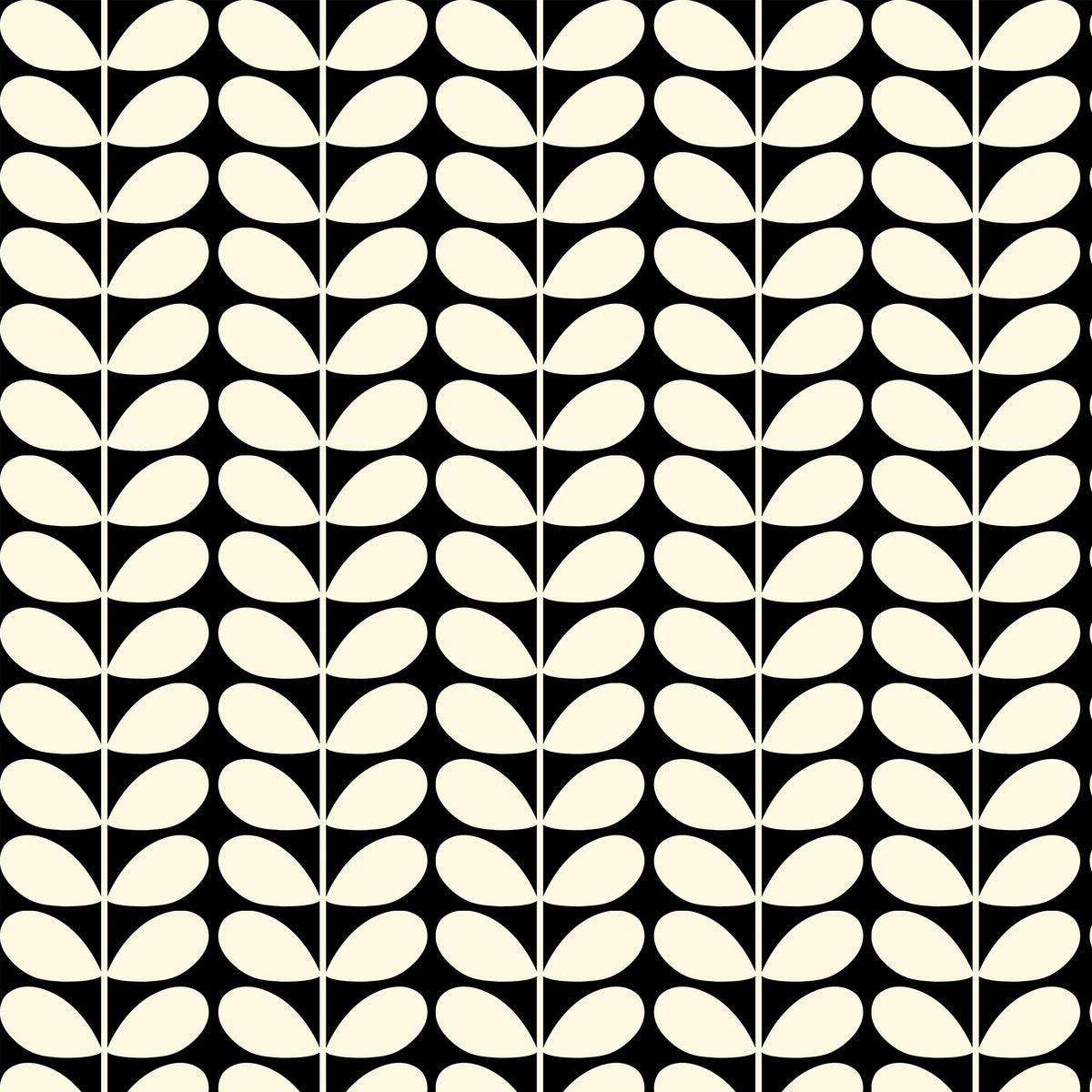 Orla Kiely Jumbo Solid Stem Translucent Made to Measure Roller Blind Black