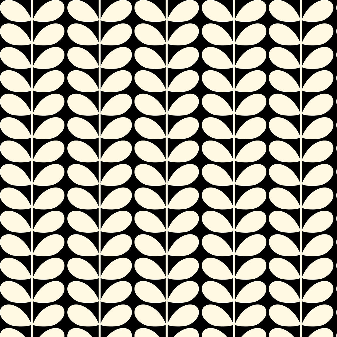 Orla Kiely Jumbo Solid Stem Made to Measure Blackout Roller Blind Black