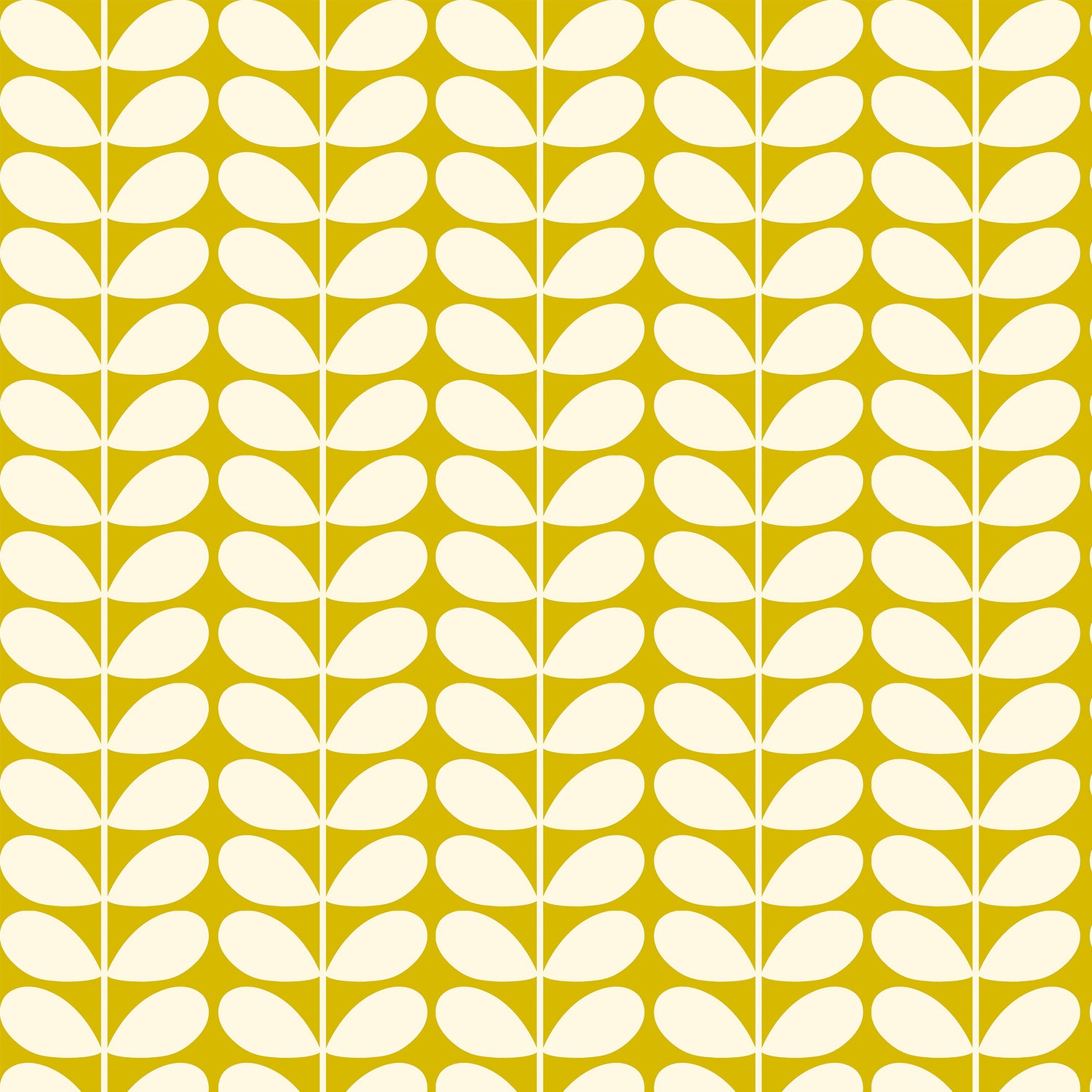 Orla Kiely Jumbo Solid Stem Made to Measure Wave Curtain + FREE Track Yellow